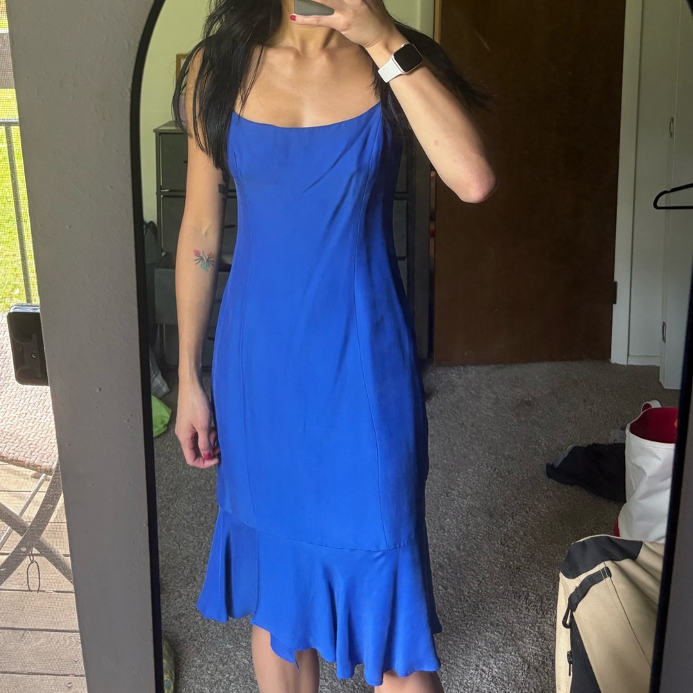 Milly Vibrant Blue Midi Dress